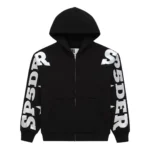 Sp5der MX555 Zip Hoodie Black Front