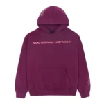 Sp5der Nocturnal Highway Hoodie Dark Purple Front