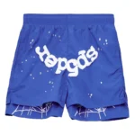 Sp5der OG Web Double Layer Short Blue Front