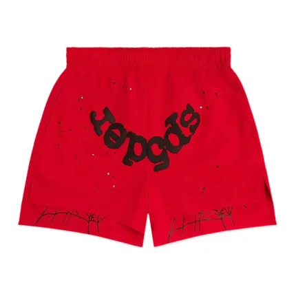 Sp5der OG Web Double Layer Short Red Front