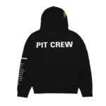 Sp5der Pit Crew Oversized Hoodie Black Front