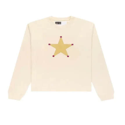 Sp5der Pornstar Longsleeve Tee Cream Front