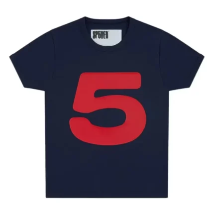 Sp5der Red 5 Baby Tee Navy Front