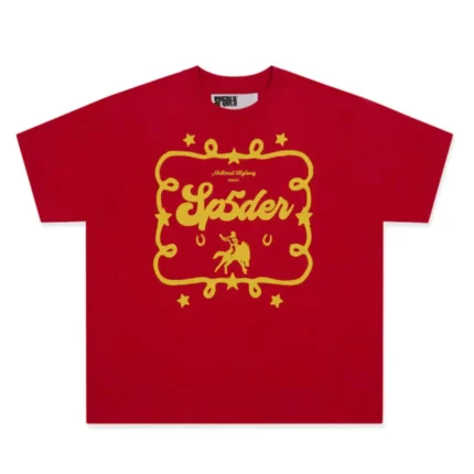 Sp5der Rodeo Poster Tee Red Front