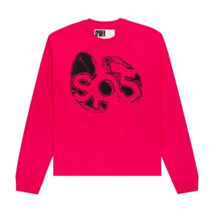 Sp5der SP5 Bubble Longsleeve Pink Front