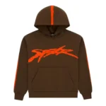 Sp5der Screaming Eagle Hoodie Brown Front
