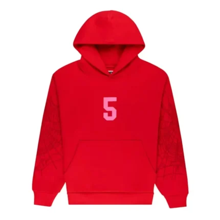 Sp5der Stadium Hoodie Red Front