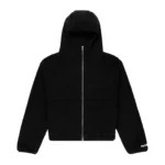Sp5der Teddy Fleece Zip Up Sweatshirt Black Front