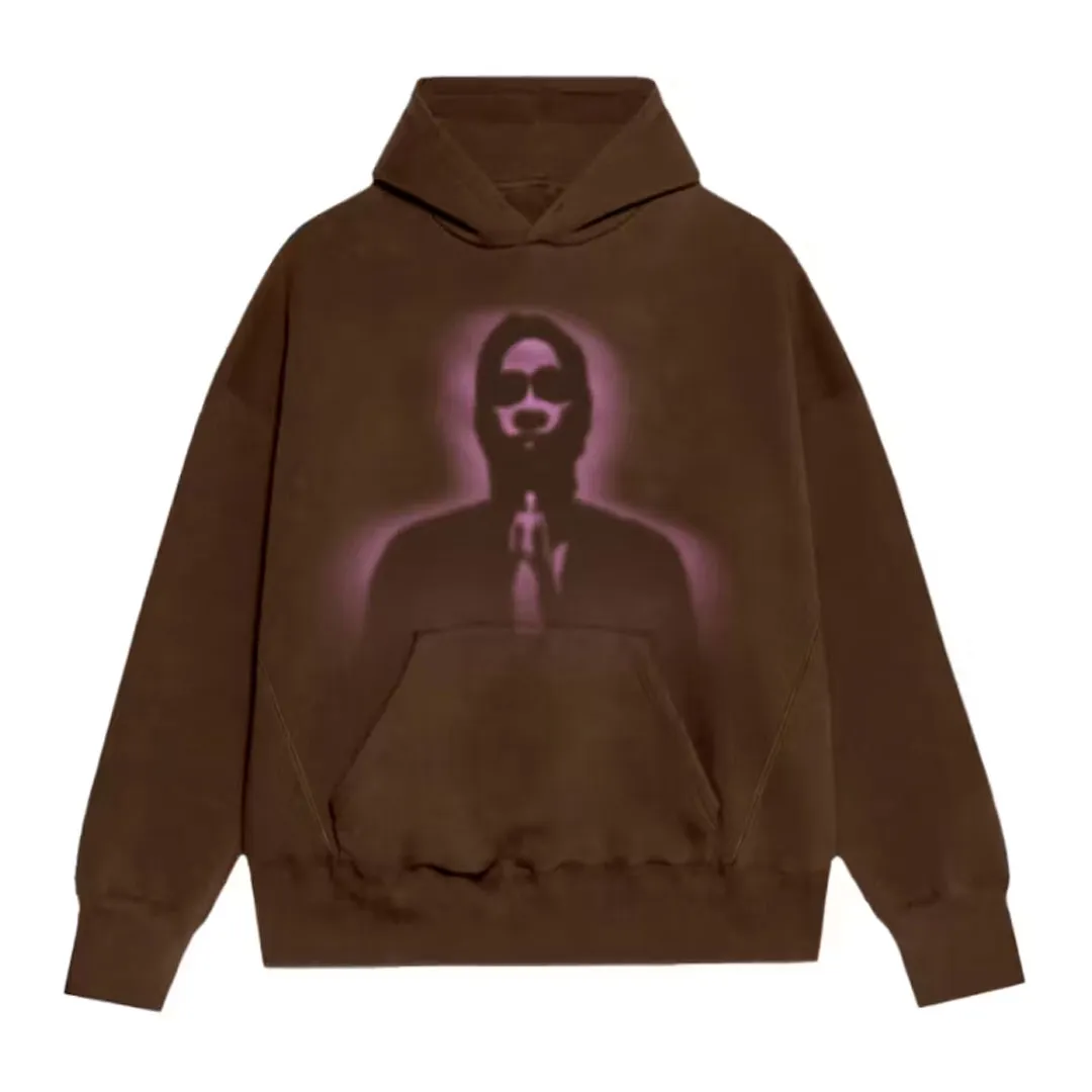 Sp5der Thug Hoodie Angel Brown Front Sp5der Thug Hoodie Angel Brown Front