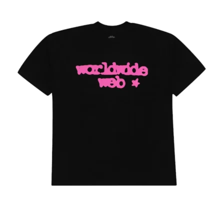 Sp5der Web Tee Black Pink Front