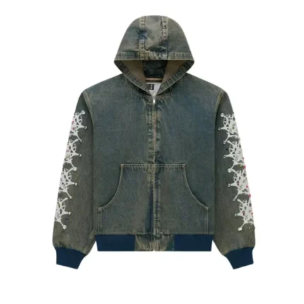 Sp5der Webstone Denim Jacket Indigo Front