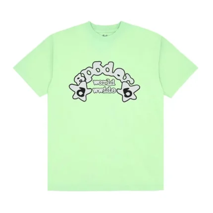 Sp5der Worldwide Tee Slime Green Front