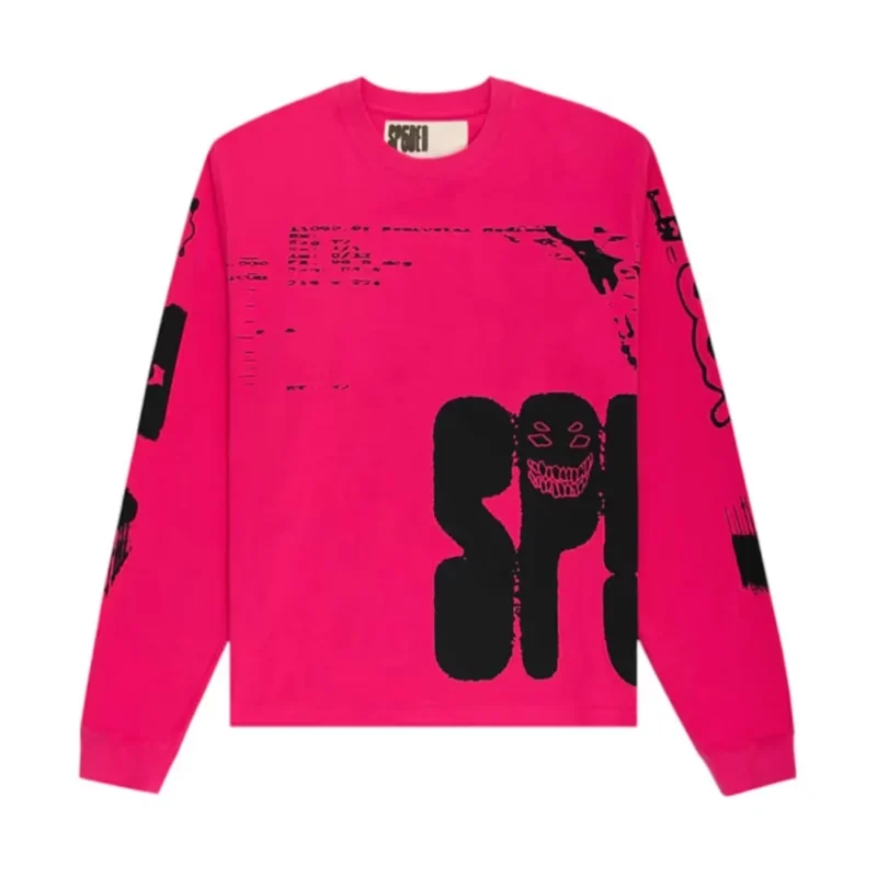 Sp5der X-Ray LS Tee Pink Front